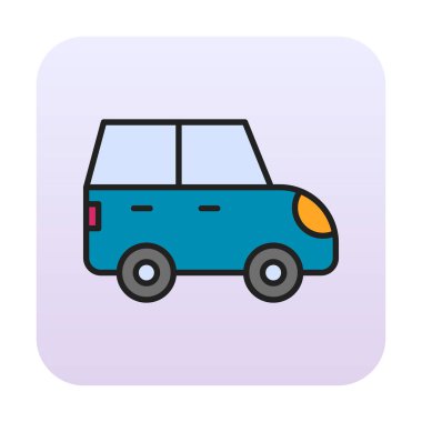 Araba düz simgesi. Vektör çizim 