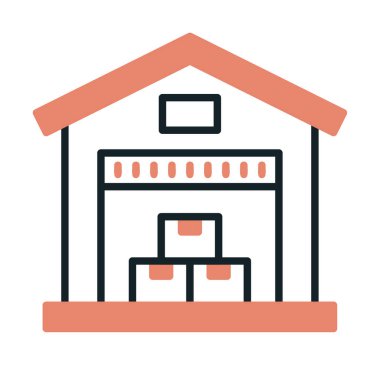 Web için depo vektör simgesinin basit illüstrasyonu