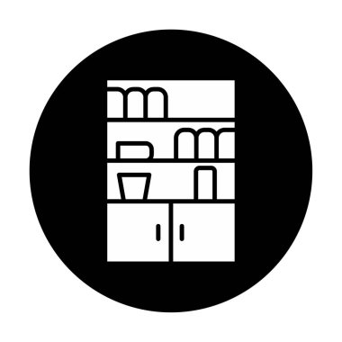 Dolap simgesi, vektör illüstrasyonu basit tasarım