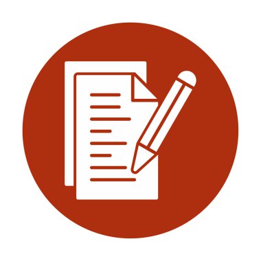 Not ve kalem vektör çizimi