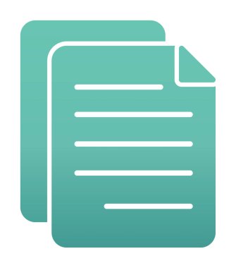 belge düz simgesi, vektör illüstrasyonu 