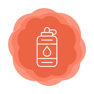 Su şişesinin ağ basit illüstrasyonu