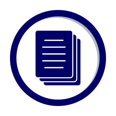 belge simgesi, vektör illüstrasyonu basit tasarım