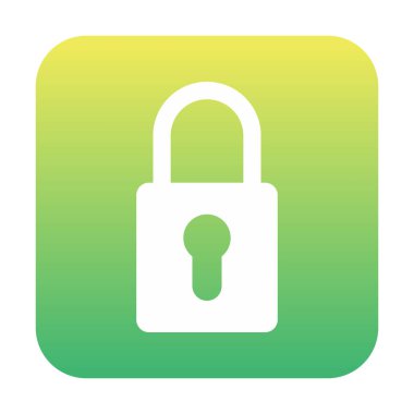 Asma kilit. Web simgesi basit illüstrasyon