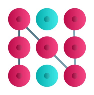 Desen ağ simgesi, vektör illüstrasyonu