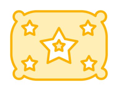 yastık simgesi, vektör illüstrasyonu basit tasarım