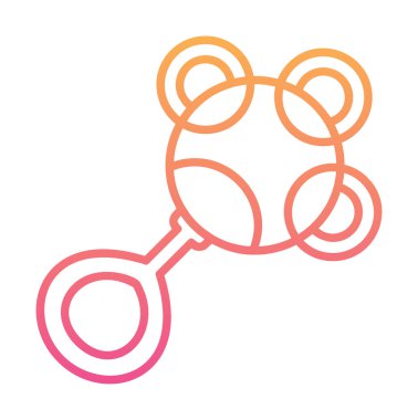 Bebek çıngırak ikon vektörü. İzole edilmiş kontür sembolü gösterimi 