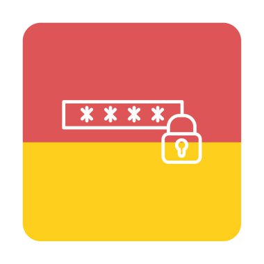 Parola web simgesi, vektör çizim