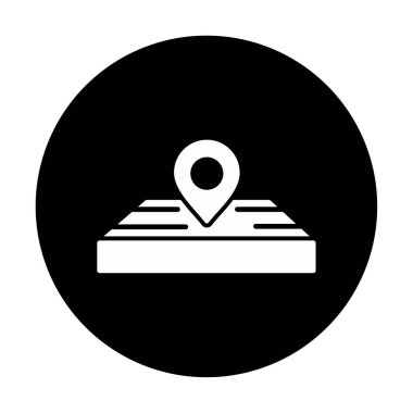 konum pin simgesi, vektör illüstrasyonu basit tasarım