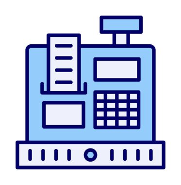 Kasiyer Makine simgesi vektör illüstrasyonu