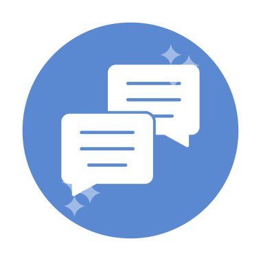 Basit konuşma baloncukları Konuşma simgesi, vektör illüstrasyonu