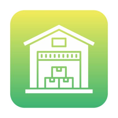 Web için depo vektör simgesinin basit illüstrasyonu