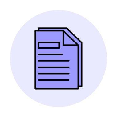 belge simgesi, vektör illüstrasyonu basit tasarım