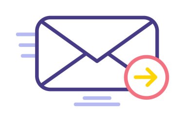 zarf, posta simgesi vektör illüstrasyonu