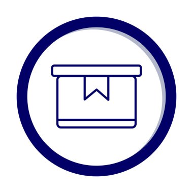 Teslimat kutusu simgesi, vektör illüstrasyonu basit tasarım