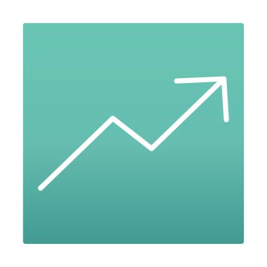 Basit iş ekonomisi grafik simgesi, vektör illüstrasyonu