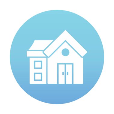 Eve. Web simgesi basit illüstrasyon