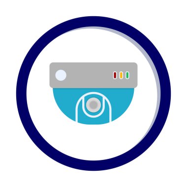 CCTV kamerası. Web simgesi basit illüstrasyon