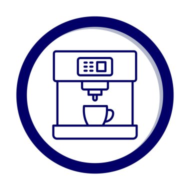 kahve makinesi simgesini, vektör çizim