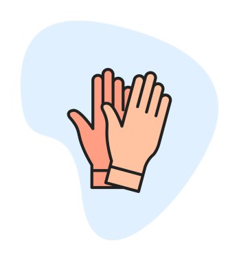 Saftey Eldivenleri ikon vektör çizimi