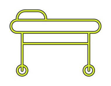 Sedye ağ simgesi, vektör illüstrasyonu