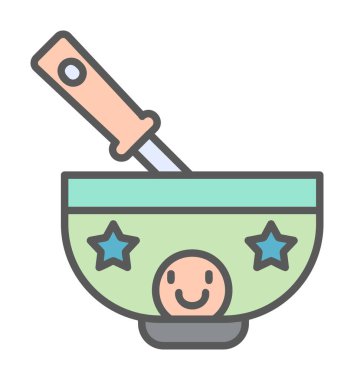 Bebek maması simgesinin vektör illüstrasyonu