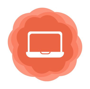 dizüstü bilgisayar simgesi, vektör illüstrasyonu basit tasarım 