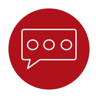 Basit sohbet simgesi, konuşma balonu, vektör illüstrasyonu