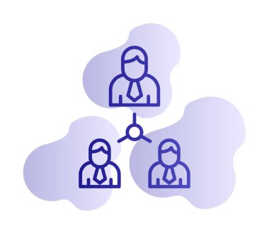 Basit düz yönetim simgesi vektör illüstrasyonu  