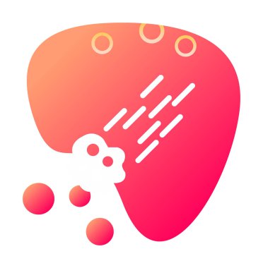 Meteor düz ikon vektör çizimi