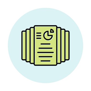 Görev Listesi web simgesi, vektör illüstrasyonu