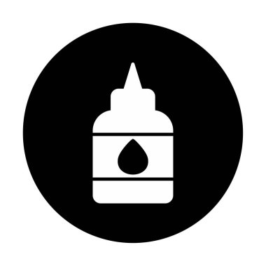 sıvı yapıştırıcı şişe ikonu vektör illüstrasyonu, yapıştırıcı logosu kavramı         