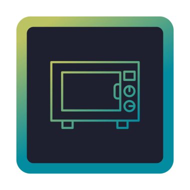 mikrodalga simgesi, vektör illüstrasyonu basit tasarım