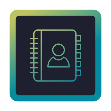 Kişi Kitabı simgesi, vektör illüstrasyonu