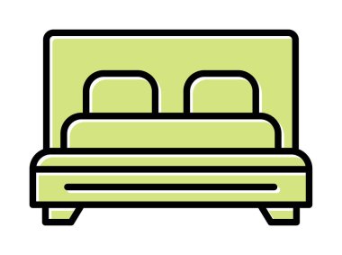 yastıklı yatak vektör simgesi modern basit tasarım