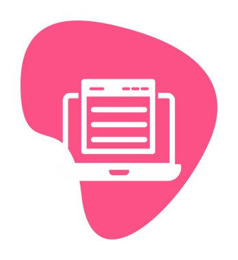 Basit web sitesi arayüzü simgesi, vektör illüstrasyonu