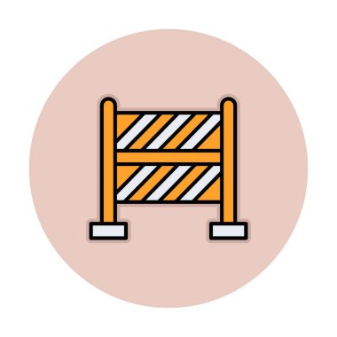 Bariyer. Web simgesi basit illüstrasyon