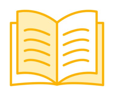 kitap düz simge vektör çizim