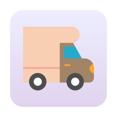 Van düz vektör simgesi