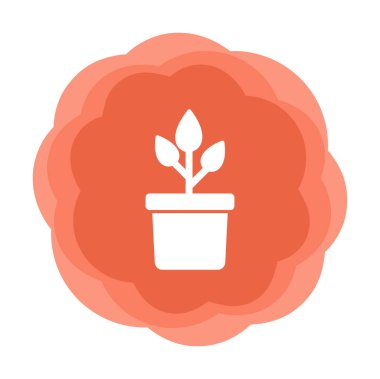 pot simge vektör çizim bitki