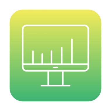 Basit Ekran simgesi, vektör illüstrasyonu
