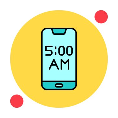 Smartphone Alarm simgesi vektör çizimi