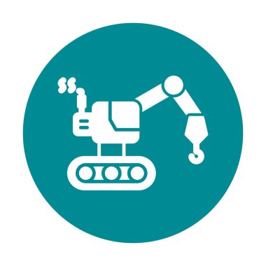 Yapı vinç simgesi, vektör illüstrasyon tasarımı