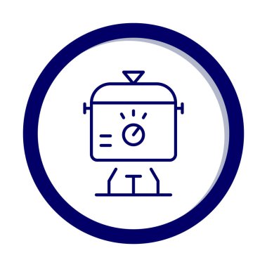 Yavaş Pişiren simge vektör çizimi