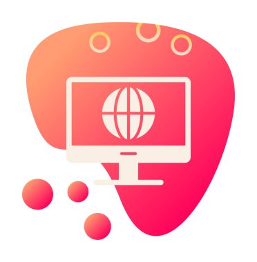 İnternet simgesi vektör illüstrasyonu