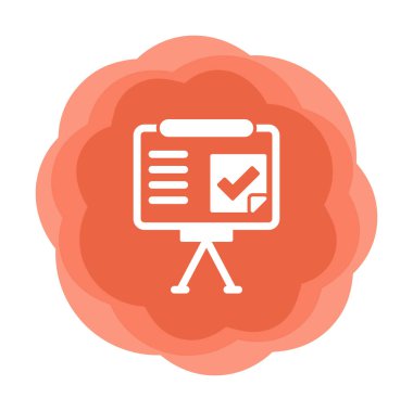 Beyaz arkaplan üzerindeki sunum tamamlanmış vektör illüstrasyonuName