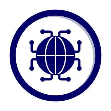 Digtal Dünya web simgesi vektör çizimi