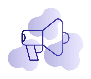 megafon simgesi, vektör illüstrasyonu