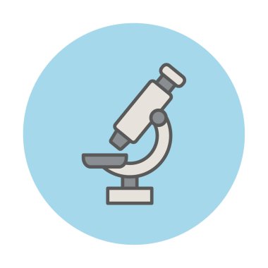 Mikroskop. Web simgesi basit illüstrasyon               