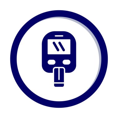 Glucometer simgesi, vektör illüstrasyonu basit tasarım